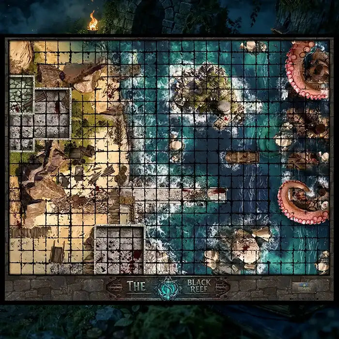Mapa The Black Reef para aventuras de fantasía en mesa