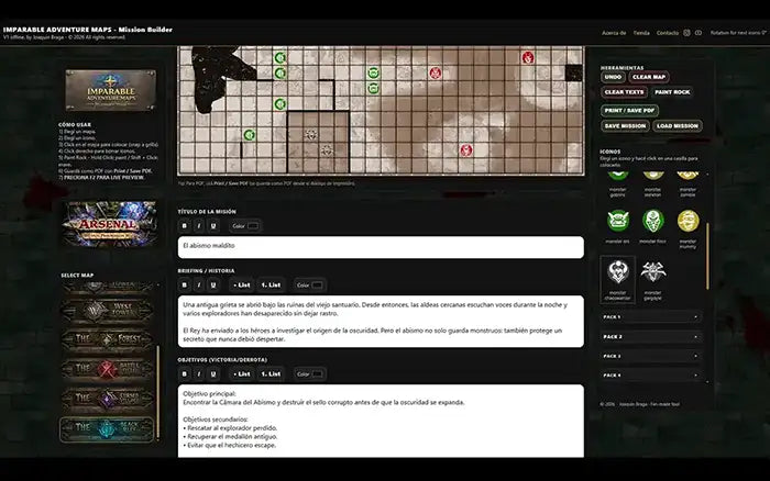 Mission Builder App captura 3